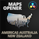 Maps Opener - Americas | Australia | New Zealand - VideoHive Item for Sale