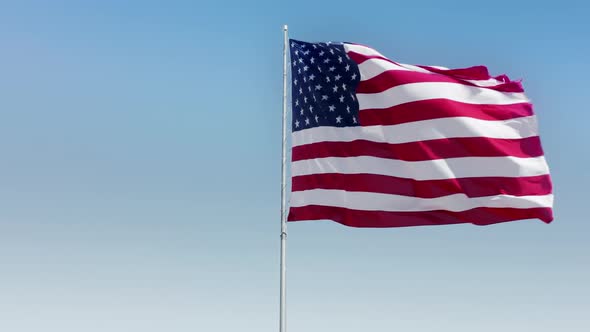 American Flag Waving Slow Motion