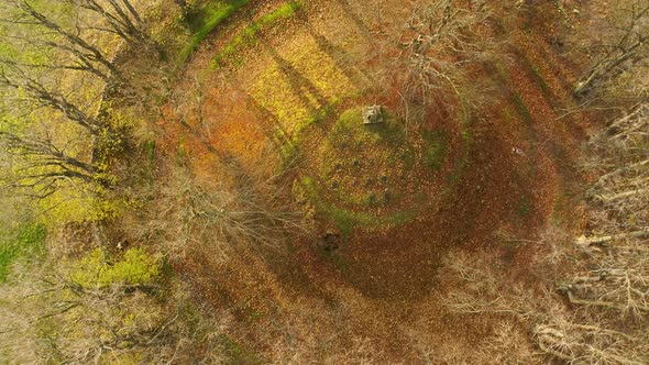 Flying Over Very Old Graveyard, Drone Stock Footage