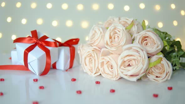 Rose And Gift Box