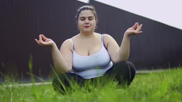 The Fat Girl Sits on the Grass and Meditates