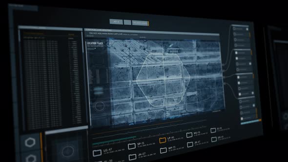 Modern UI With Multiple Panels Containing Detailed Data To Search Objects On Map alt