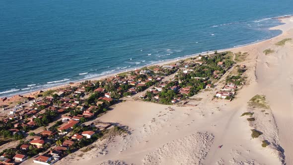 Northeast Brazil. Canoa Quebrada Beach at Ceara state.