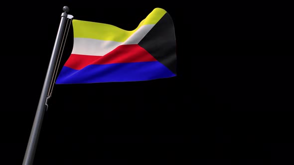 Flag Of Martin City Slovakia  With Alpha Channel 4K