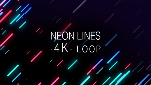 Abstract Neon Lines 4K