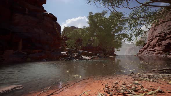 Reflection in Colorado River in Grand Canyon