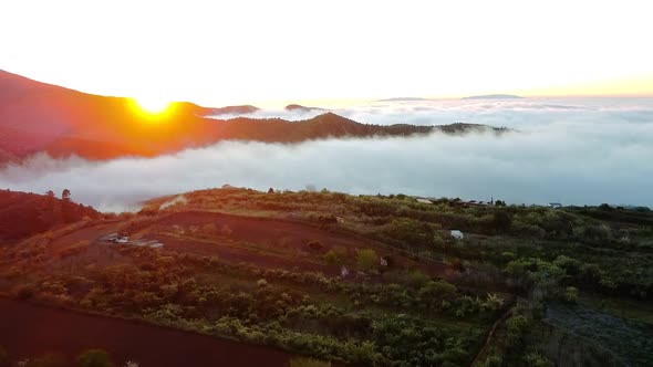 The Clouds Low in the Valley As the Sun Rises It Create a Beautiful Image Sun Breaking Through the