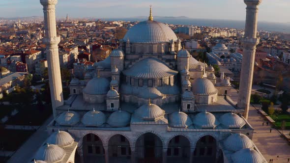 Aerial view of Fatih Mosque in Istanbul