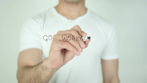 Go Workout, Writing On Transparent Screen