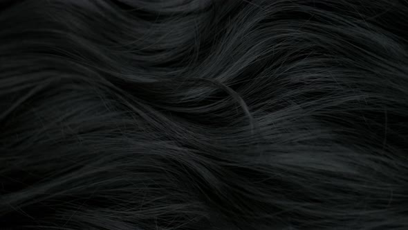 Super Slow Motion Shot of Waving Black Hair at 1000 Fps