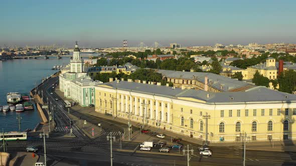 Neva River and Kunstkamera Museum