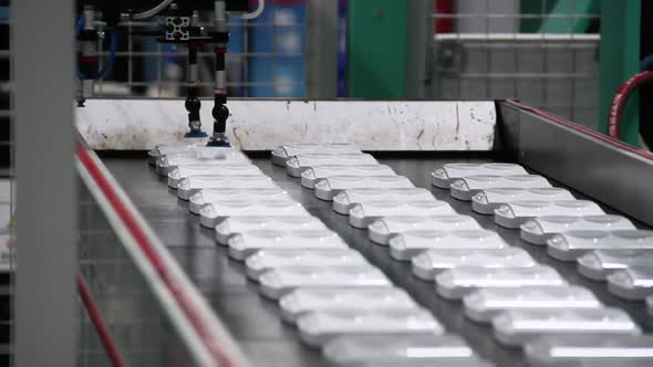 Manufacturing Conveyor Belt Engineered with Robotics, Static