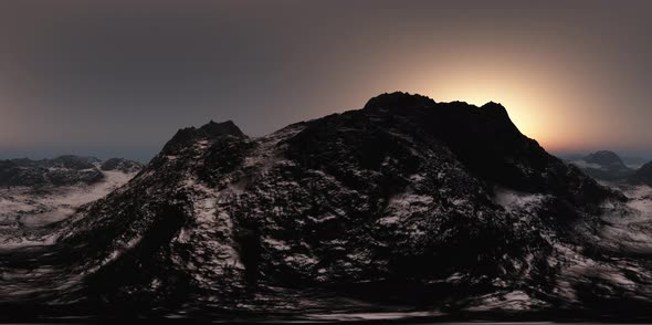 Aerial Vr 360 Panorama of Mountains