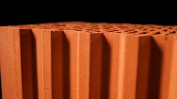 Close up of perforated ceramic blocks