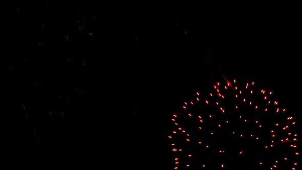 HD - big red fireworks balls