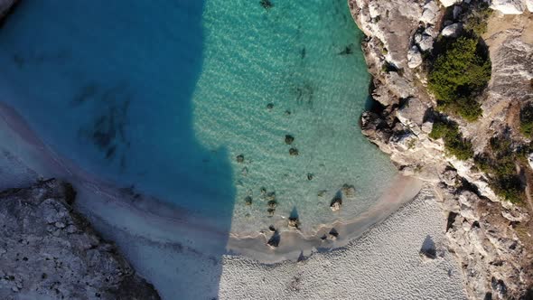 Aerial view from the Marmols beach, Mallorca, Spain