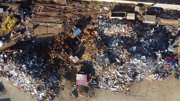 Scrap Metal Yard Aerial View