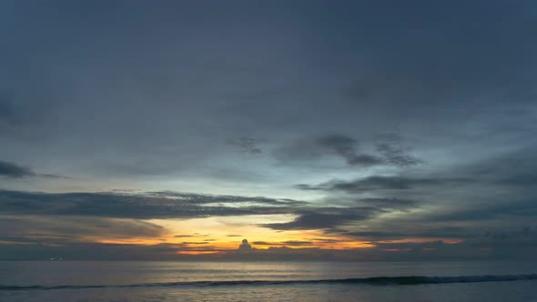 Time Lapse Sunset Above The Sea