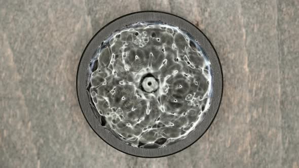 Sound Waves on Water Resulting From Vibration. Cymatics Science of Sounds alt