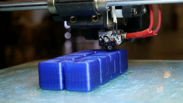 Modern Production 3 D Printer In The Factory Prints A Product