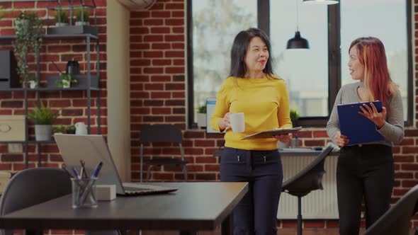 Portrait of Asian Business Women Meeting in Company Office