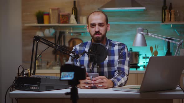 Influencer Holding Coffee Cup