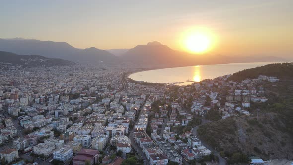 Alanya, Turkey - a Resort Town on the Seashore. Aerial View