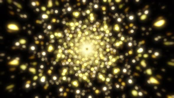 Luxury Yellow Light Bokeh Particles 4K 02