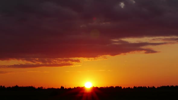 Evening Sunset Through Clouds alt