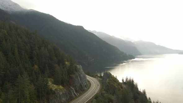 Sea To Sky Hwy in Howe Sound Near Squamish