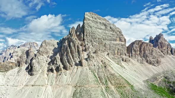 Monte Paterno, Dolomites in Italy, view from above