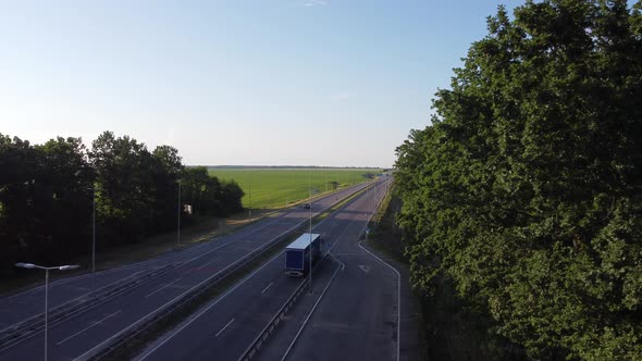 Aerial View Cargo Truck