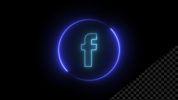 Neon Facebook Icon Alpha V3