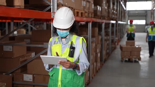 Masked Inventory Manager During Work in Warehouse