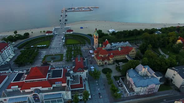 Aerial view of the cityscape of Sopot, Poland