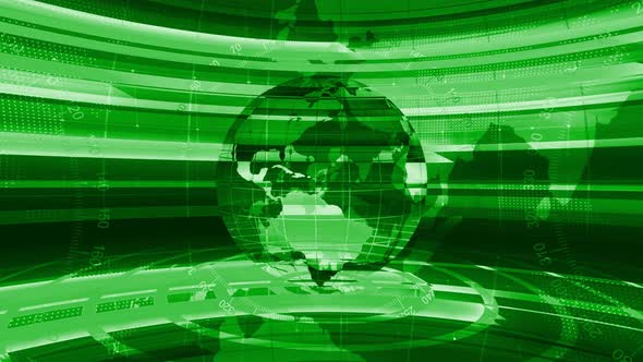 Green Color Technology News Background Animation