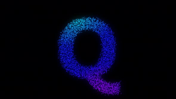 Q Letter Gradient With Particles