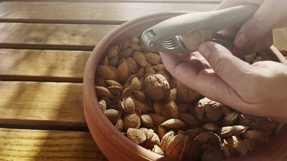 Cracking Walnuts With Tool