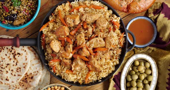 Pilaf Plov or Pilau is a Rice Dish