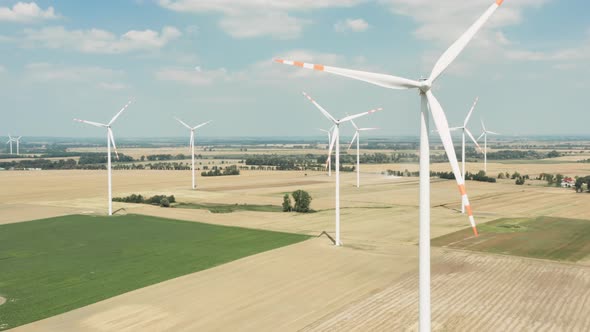 Wind turbines that generate environmentally friendly renewable electricity.