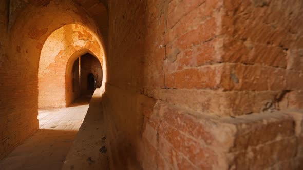 Exploring Old Traditional Burmese Temple. Travel Adventure Lifestyle Vacation Concept