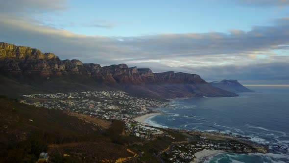 Panoramic aerial view of Cape Town, South Africa.