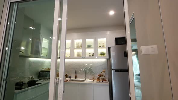 Stylish Kitchen and Pantry Area Decoration with Appliances