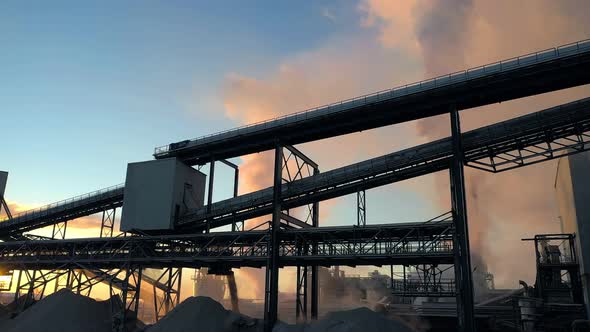 Industrial Landscape at a Woodworking Plant