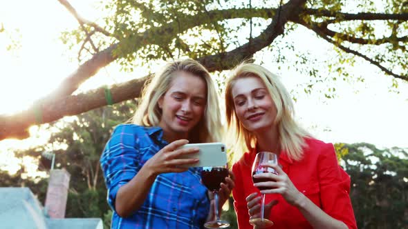 Friends clicking a selfie