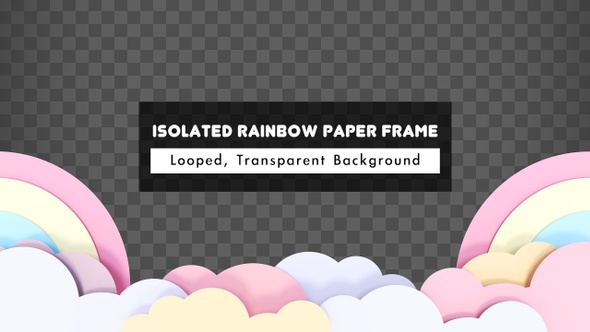 Isolated Rainbow Paper Frame alt