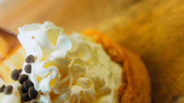 Coconut Basket Cake with White Chocolate Decorative Leaves