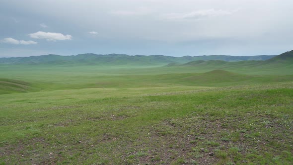 Treeless Vast Meadow in Asia Geography