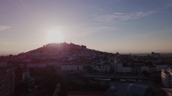 drone shows brings back mountain horizon.