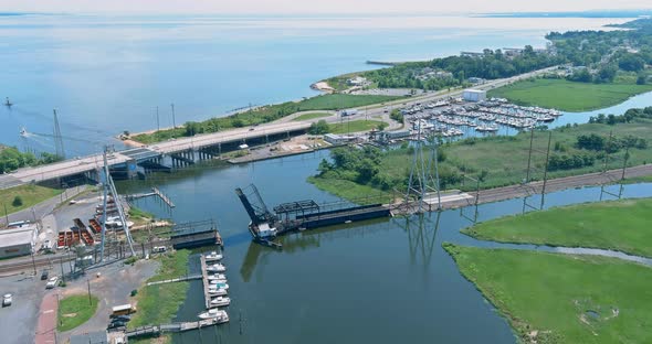 Many Fishing Boats Lying in Port of New Jersey USA